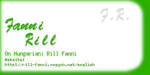 fanni rill business card